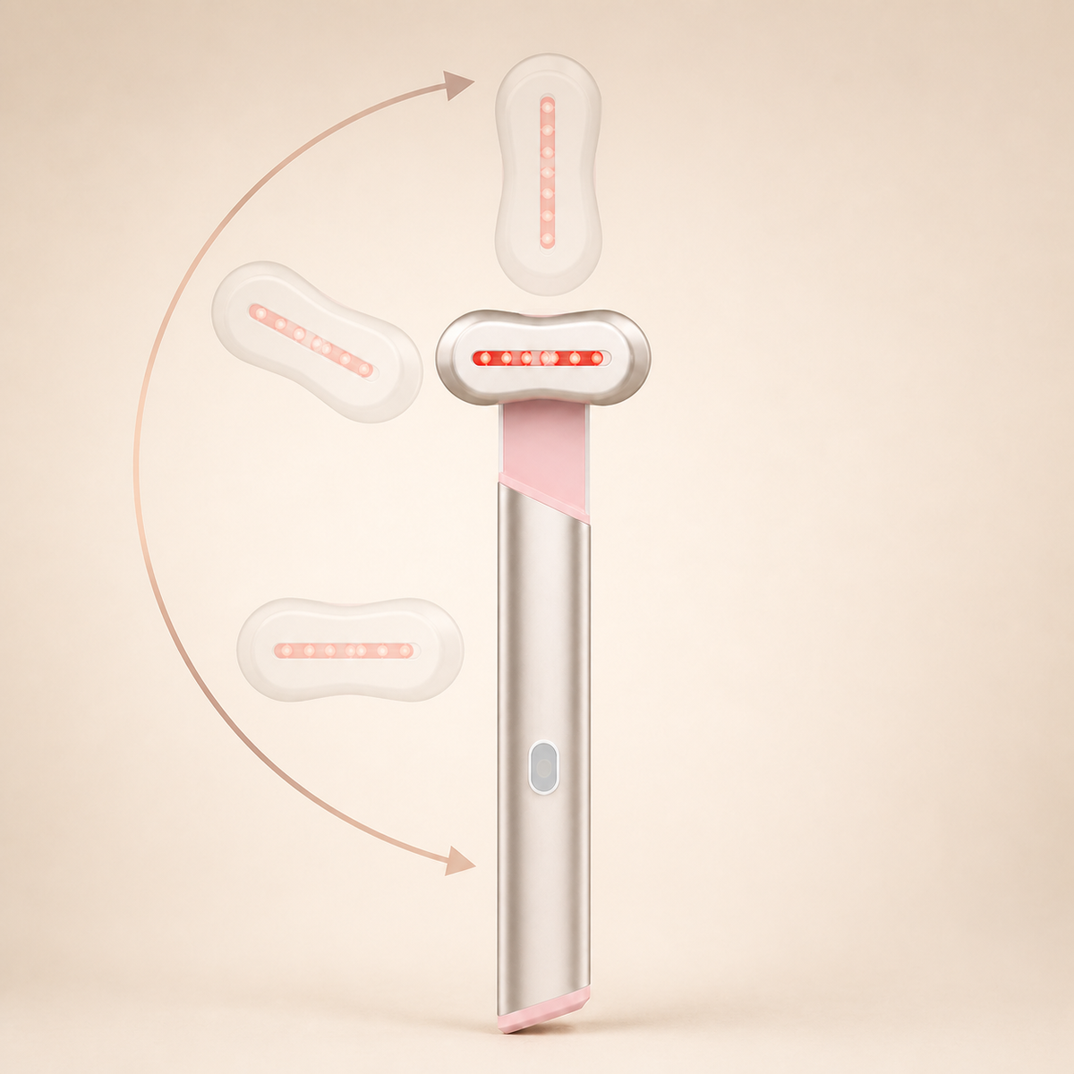 Eye massager seen from a three-quarter rear angle