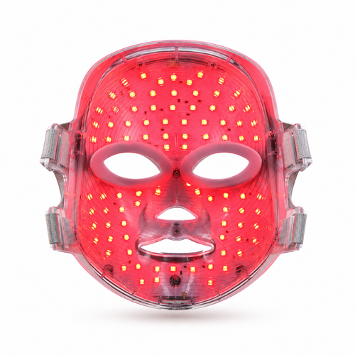 Inside the LUMEN mask — 90 LED beads, red 630nm mode on