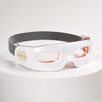 Rechargeable red light vibration eye massager in white